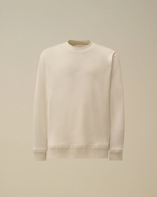 Diagonal Raised Fleece Crewneck Sweatshirt, GAUZE WHITE