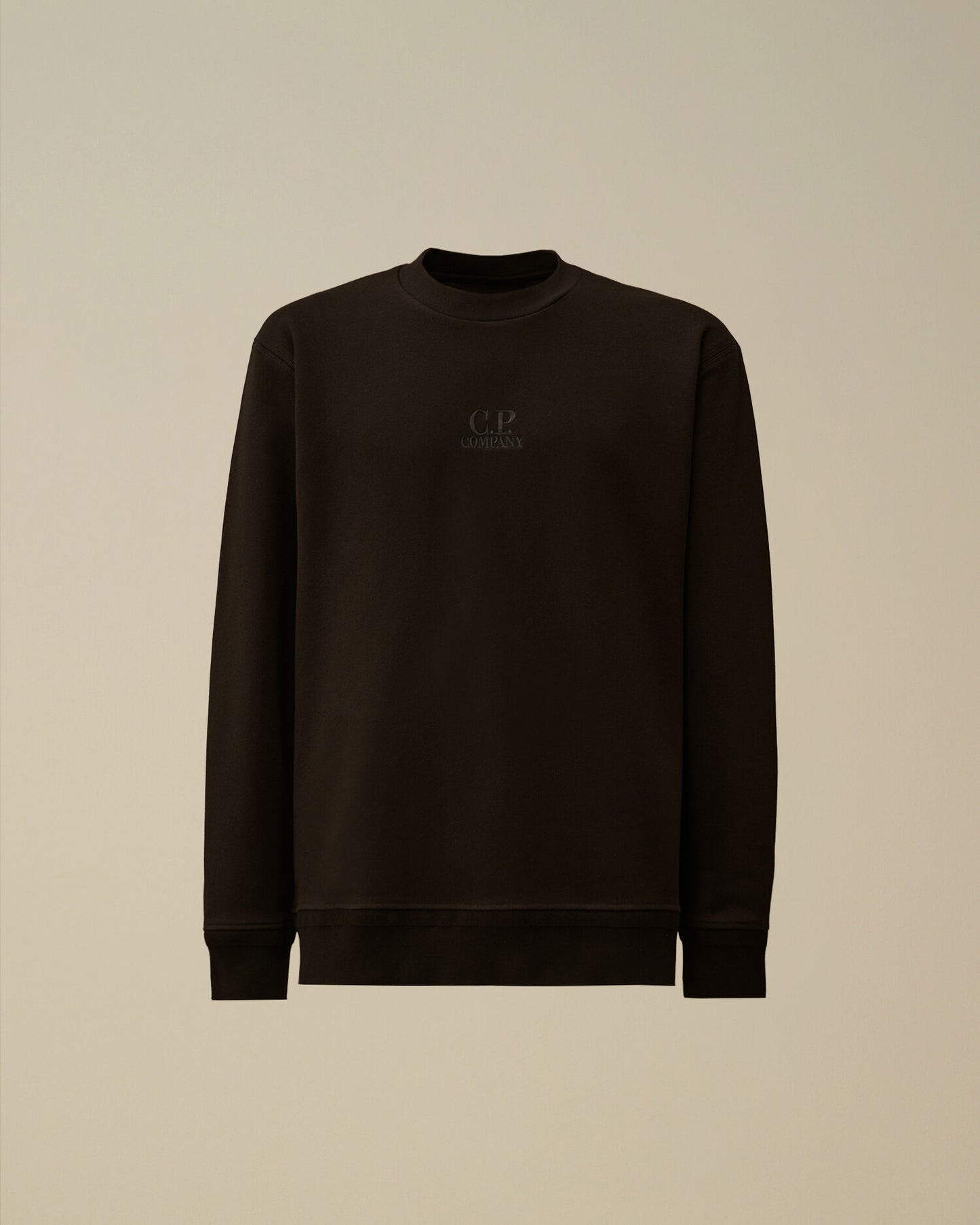Diagonal Raised Fleece Crewneck Sweatshirt, BLACK