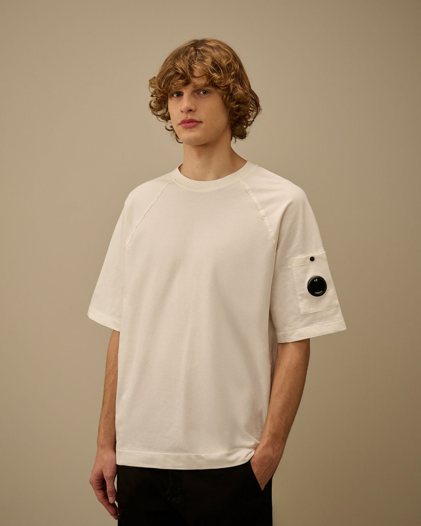 Light Fleece Short Sleeve Sweatshirt, GAUZE WHITE