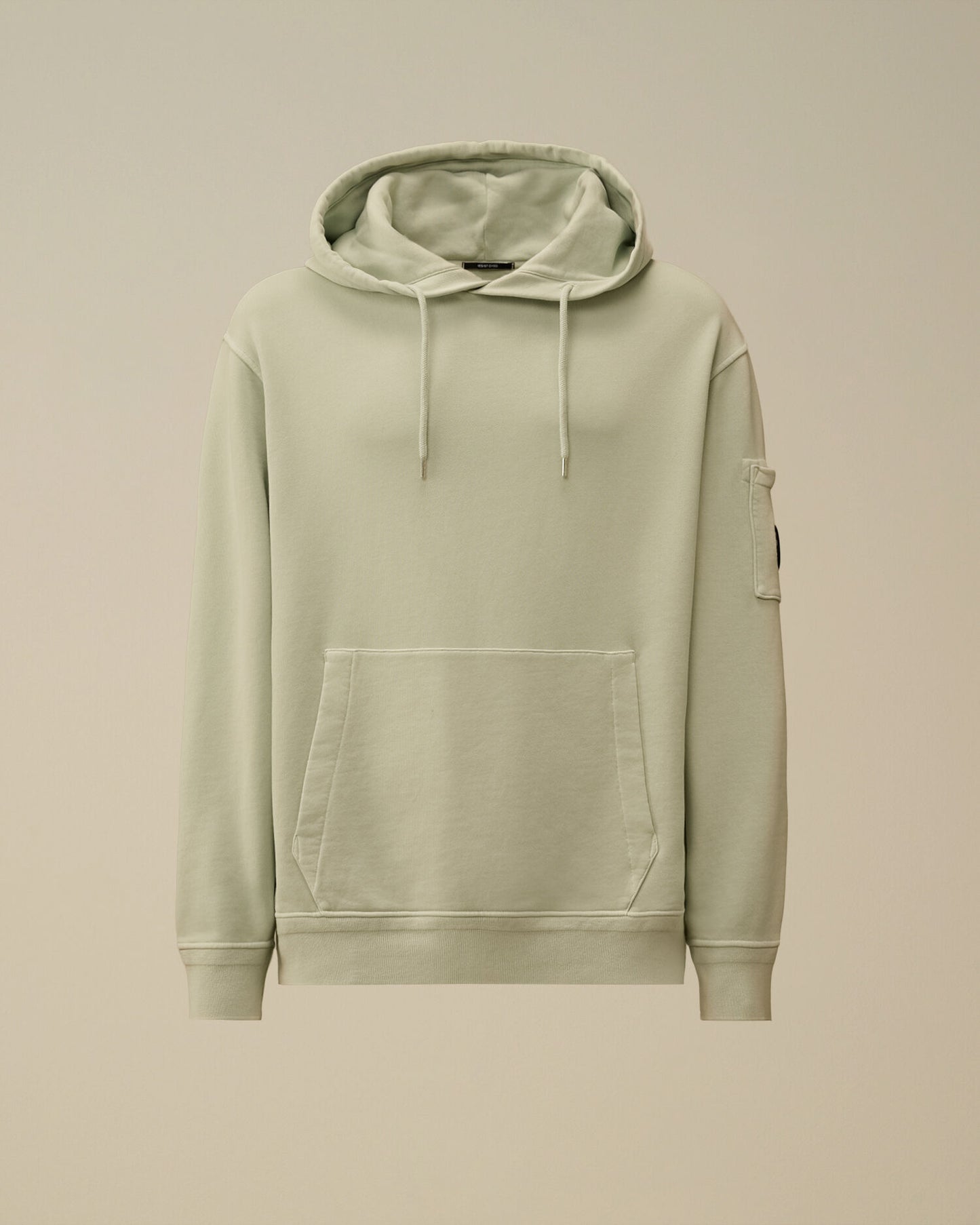 Cotton Diagonal Fleece Hooded Lens Sweatshirt, MISTY BLUE