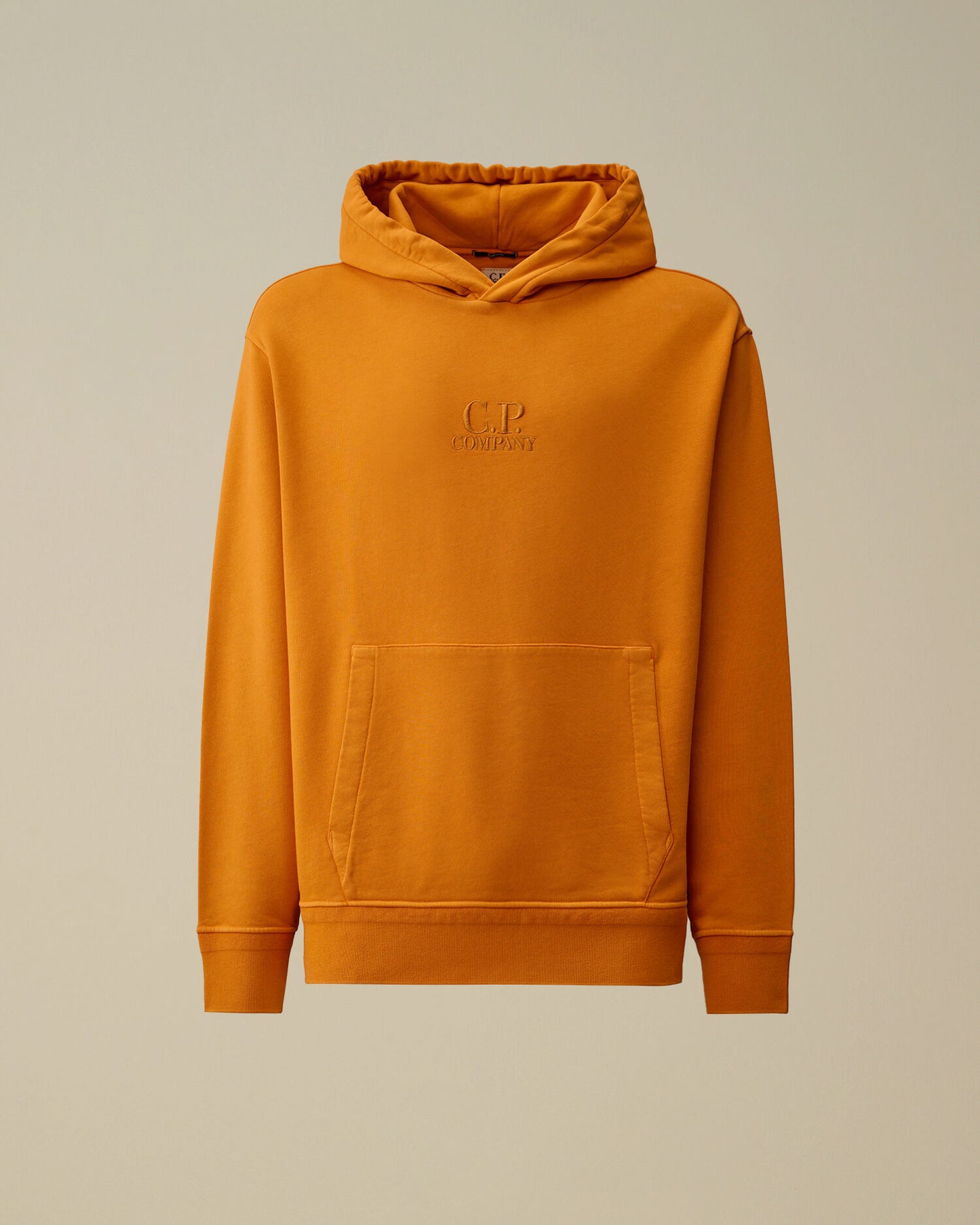 Cotton Diagonal Fleece Hooded Sweatshirt, DESERT SUN - ORANGE
