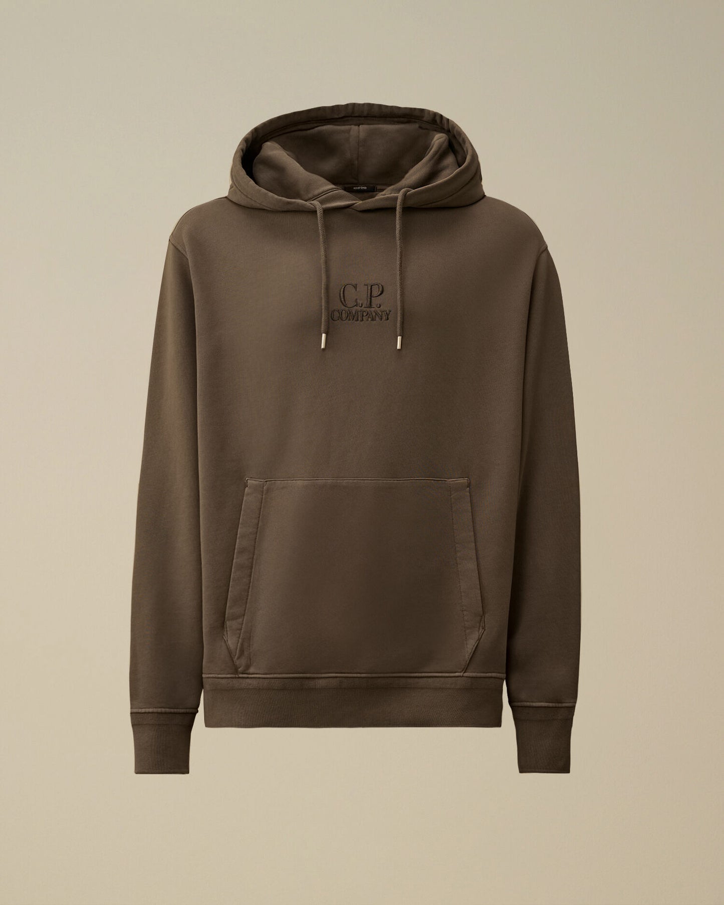 Cotton Diagonal Fleece Hooded Sweatshirt, GUNMETAL - GREY