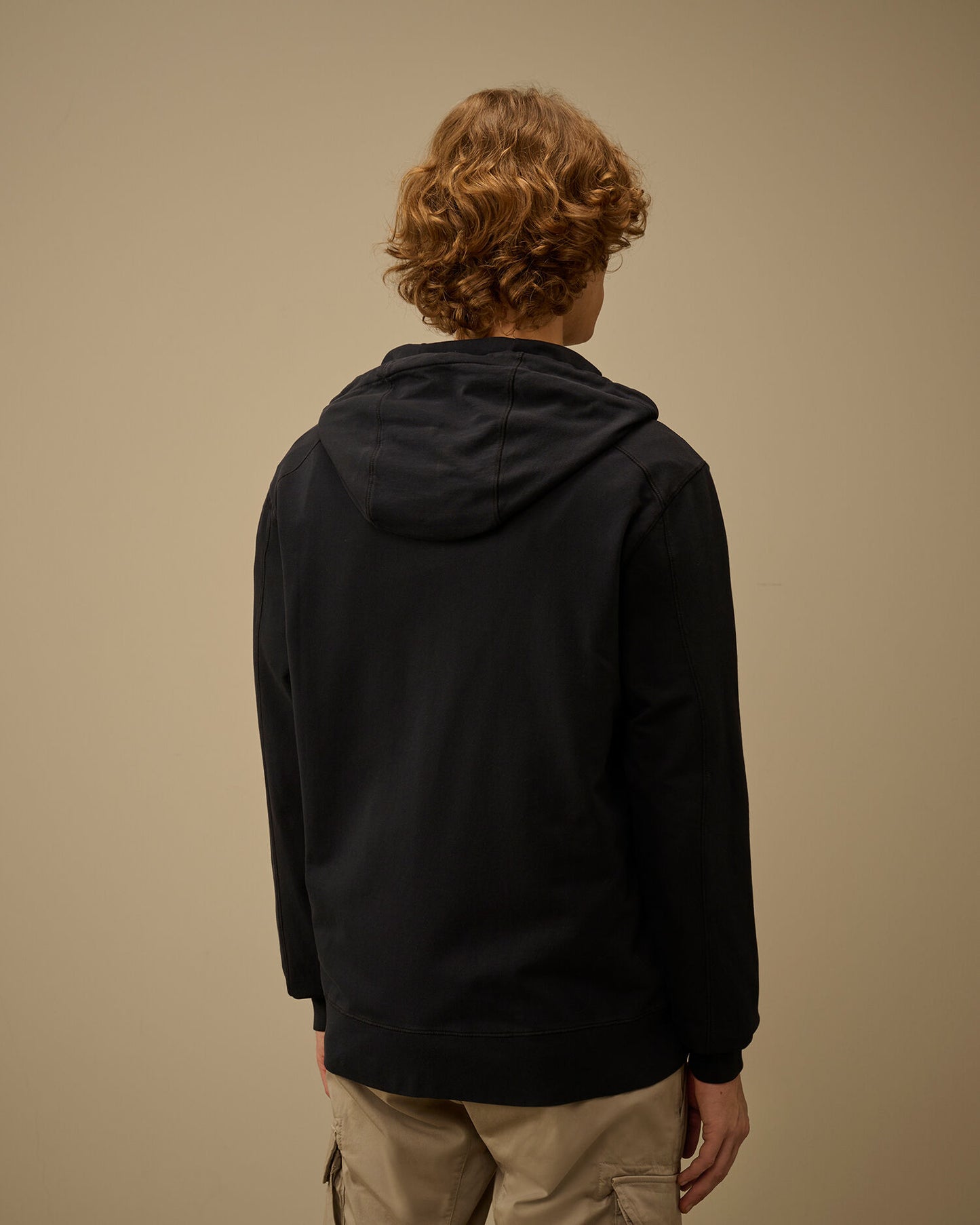 Light Fleece Zip Hooded Lens Sweatshirt, TOTAL ECLIPSE - BLUE