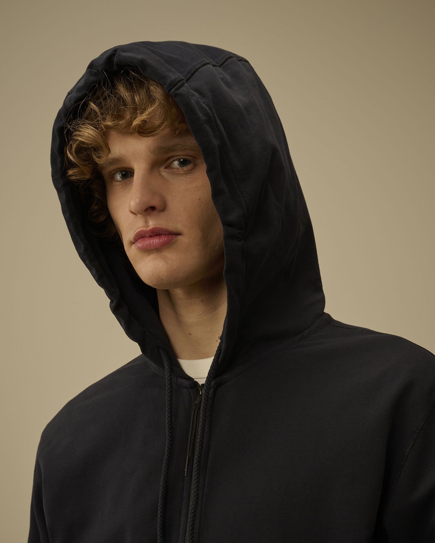 Light Fleece Zip Hooded Lens Sweatshirt, TOTAL ECLIPSE - BLUE