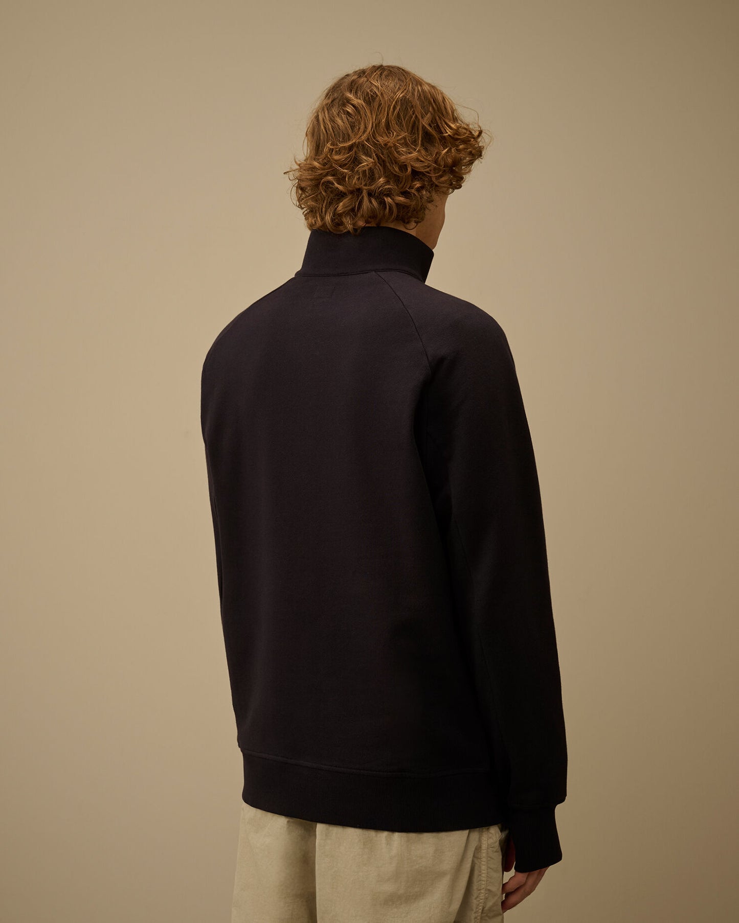 Diagonal Raised Fleece Half Zip Lens Sweatshirt, TOTAL ECLIPSE - BLUE
