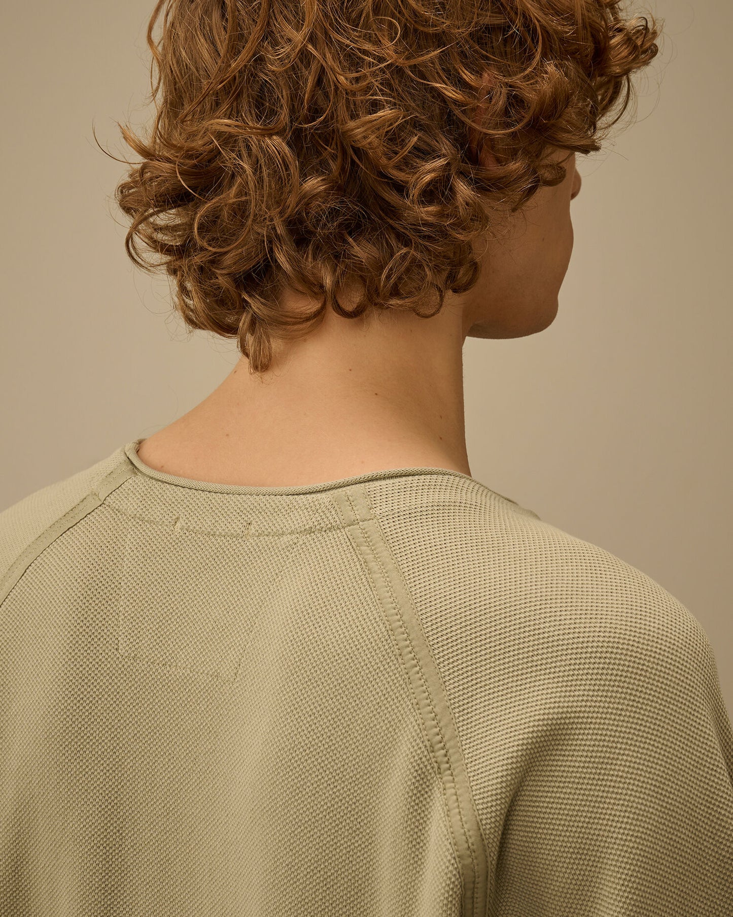 Heavy Piquet Pigment Dyed Mockneck Sweatshirt, MOSS GRAY - GREEN