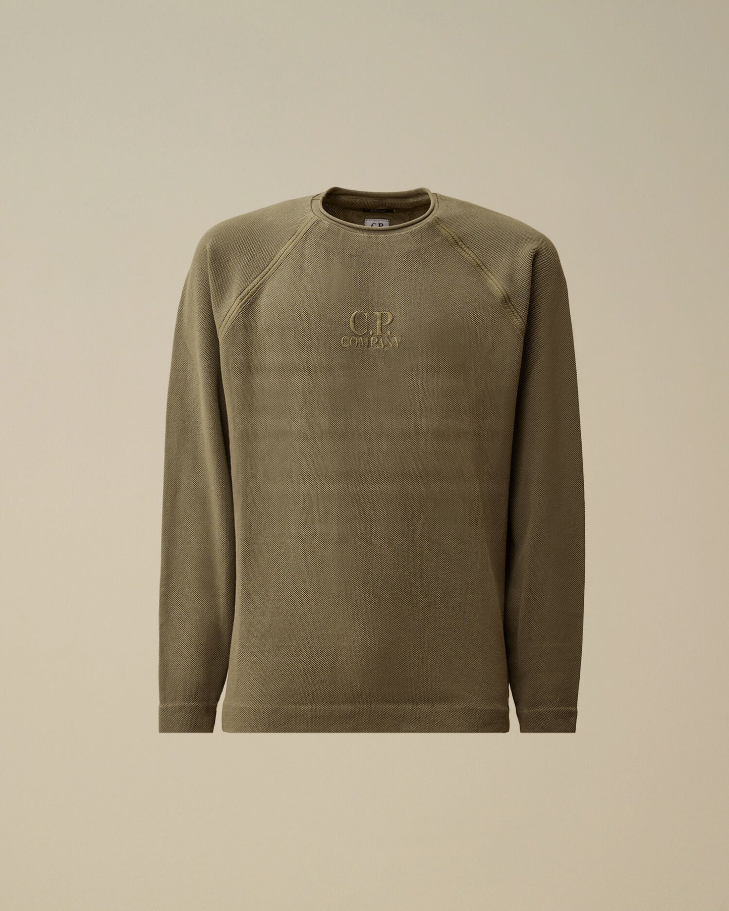 Heavy Piquet Pigment Dyed Mockneck Sweatshirt, GUNMETAL - GREY