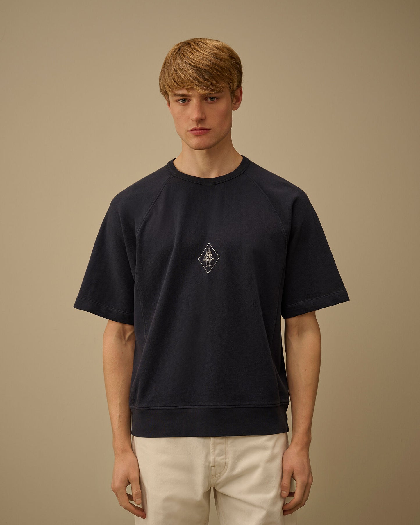 Malfilè Fleece Short Sleeve Sweatshirt, MIDNIGHT NAVY - BLUE