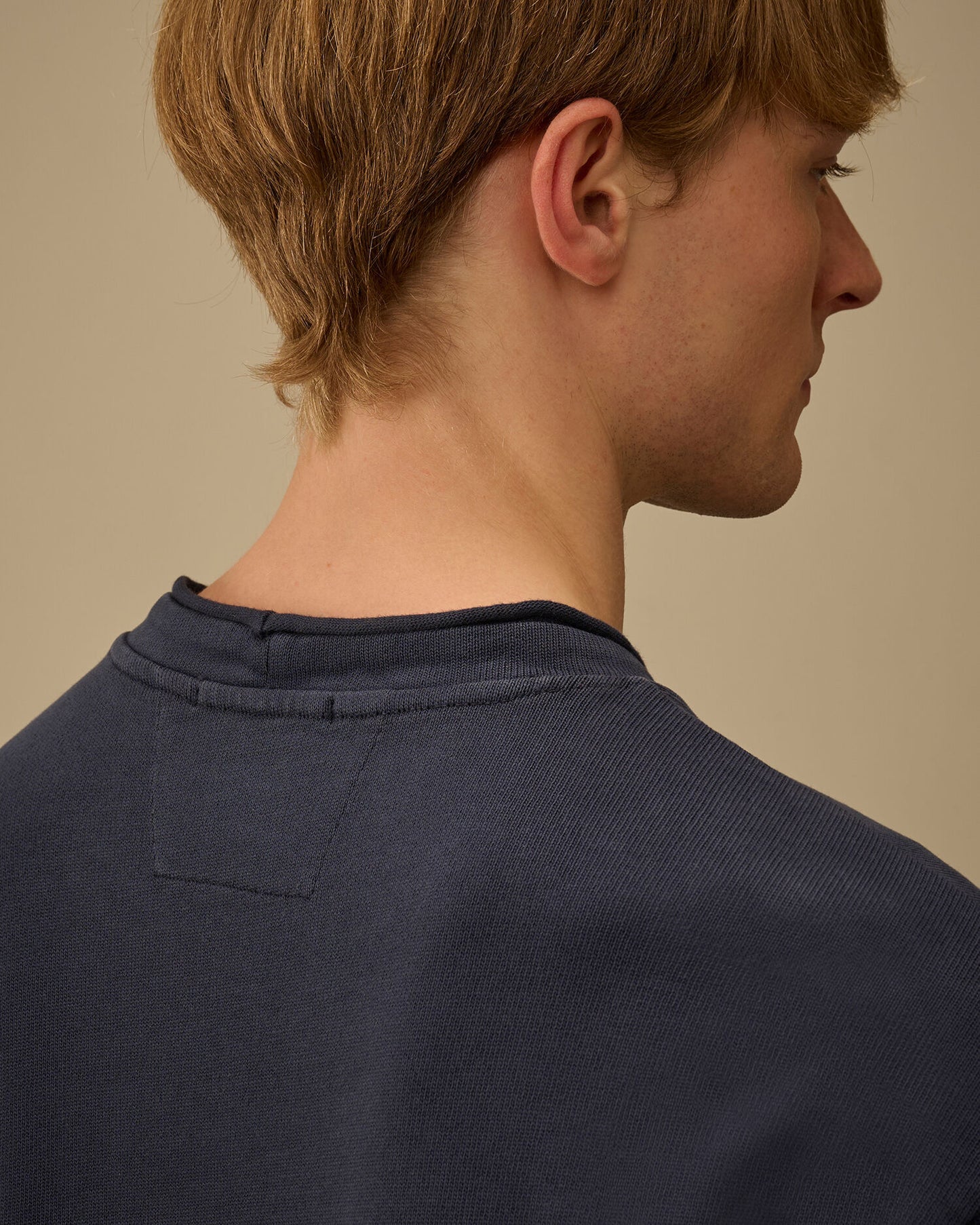 Combed Jersey 10/2 Boxy Mockneck Sweatshirt, MIDNIGHT NAVY - BLUE
