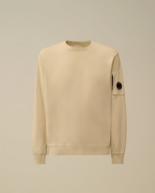 Light Fleece Crewneck Sweatshirt, FROZEN DEW - WHITE