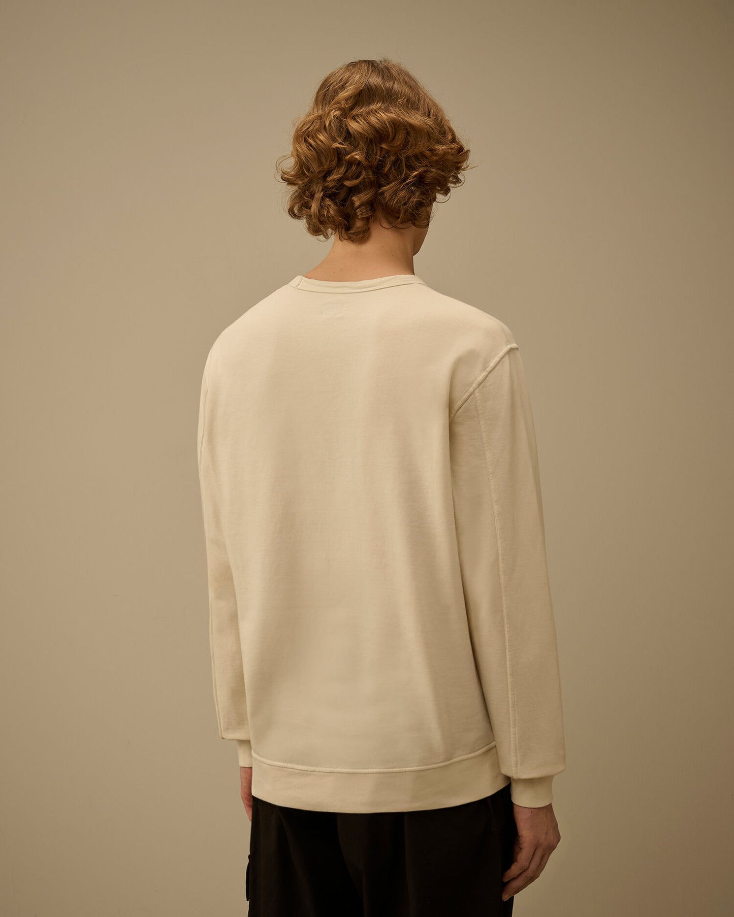 Light Fleece Crewneck Sweatshirt, FROZEN DEW - WHITE