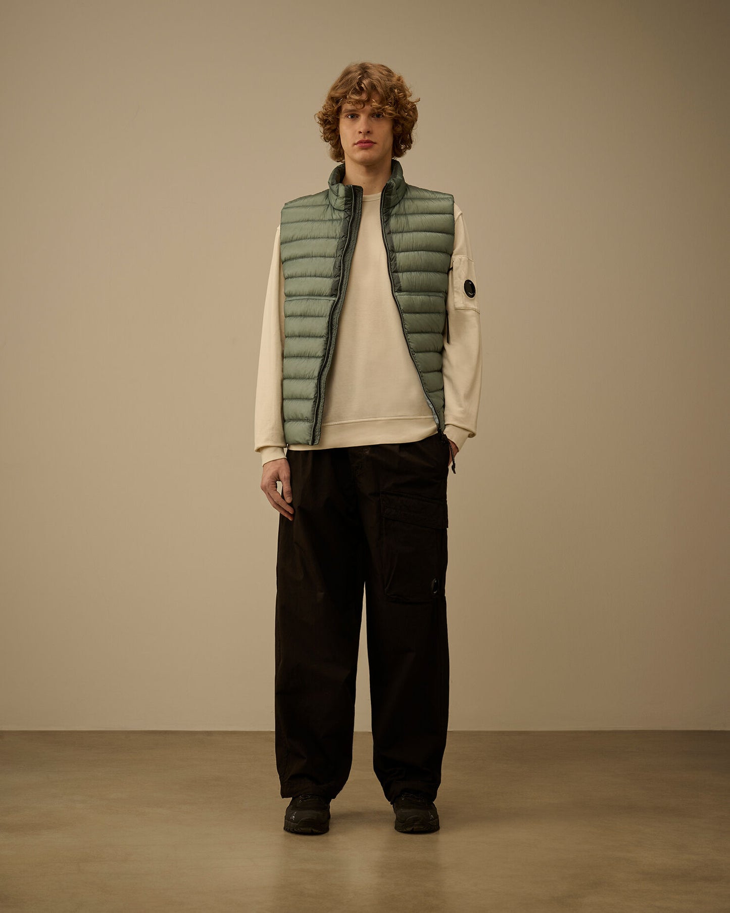 Light Fleece Crewneck Sweatshirt, FROZEN DEW - WHITE