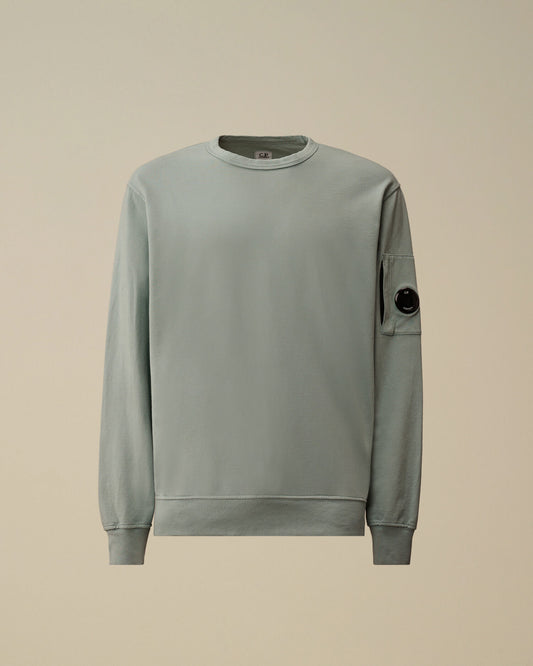 Light Fleece Crewneck Sweatshirt, SILVER BLUE