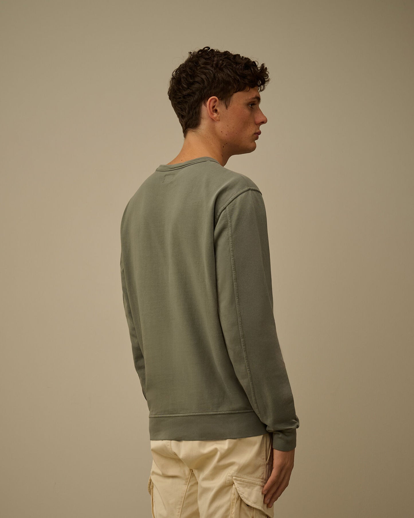Light Fleece Crewneck Sweatshirt, GUNMETAL - GREY