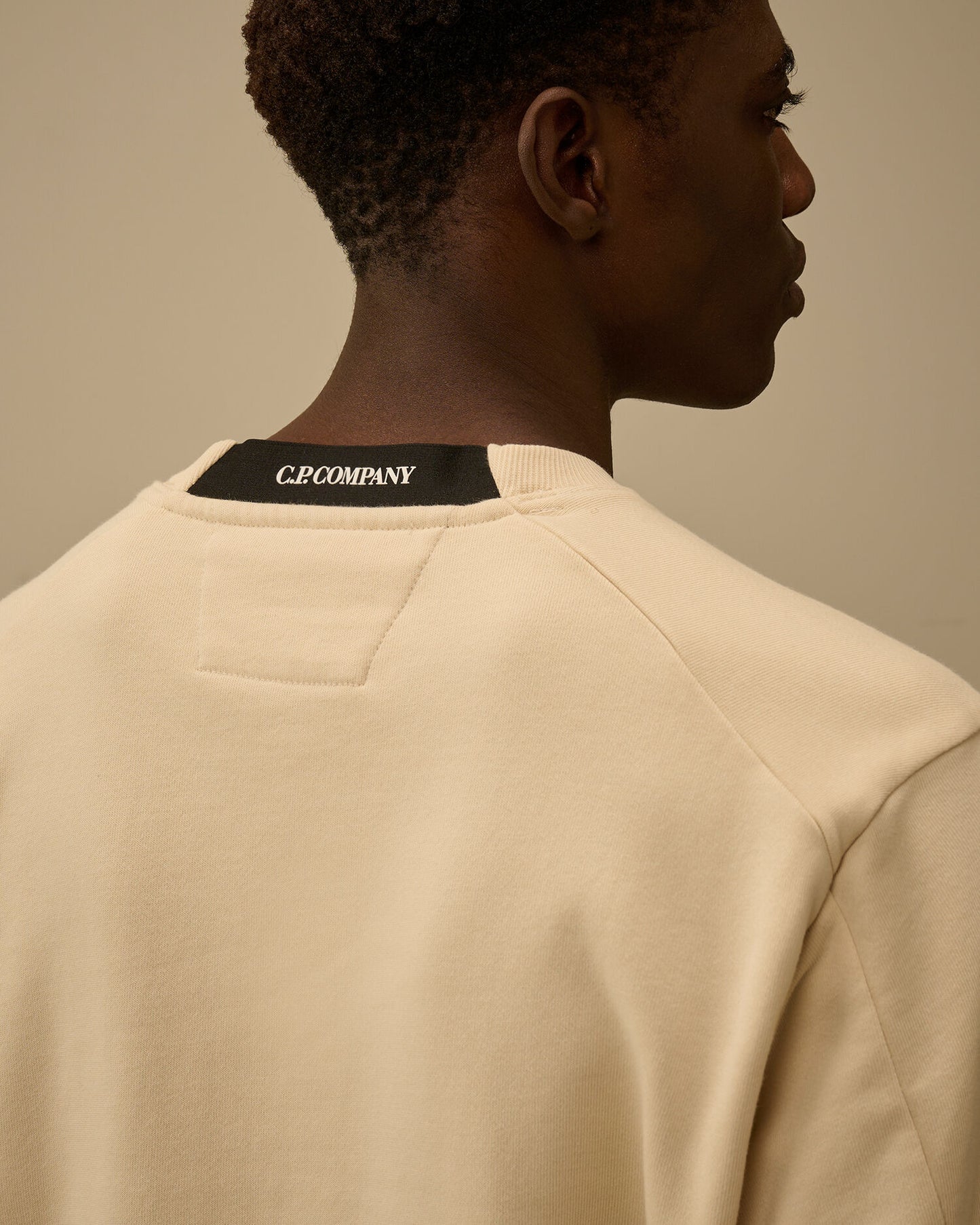Diagonal Raised Fleece Crewneck Lens Sweatshirt, FROZEN DEW - WHITE
