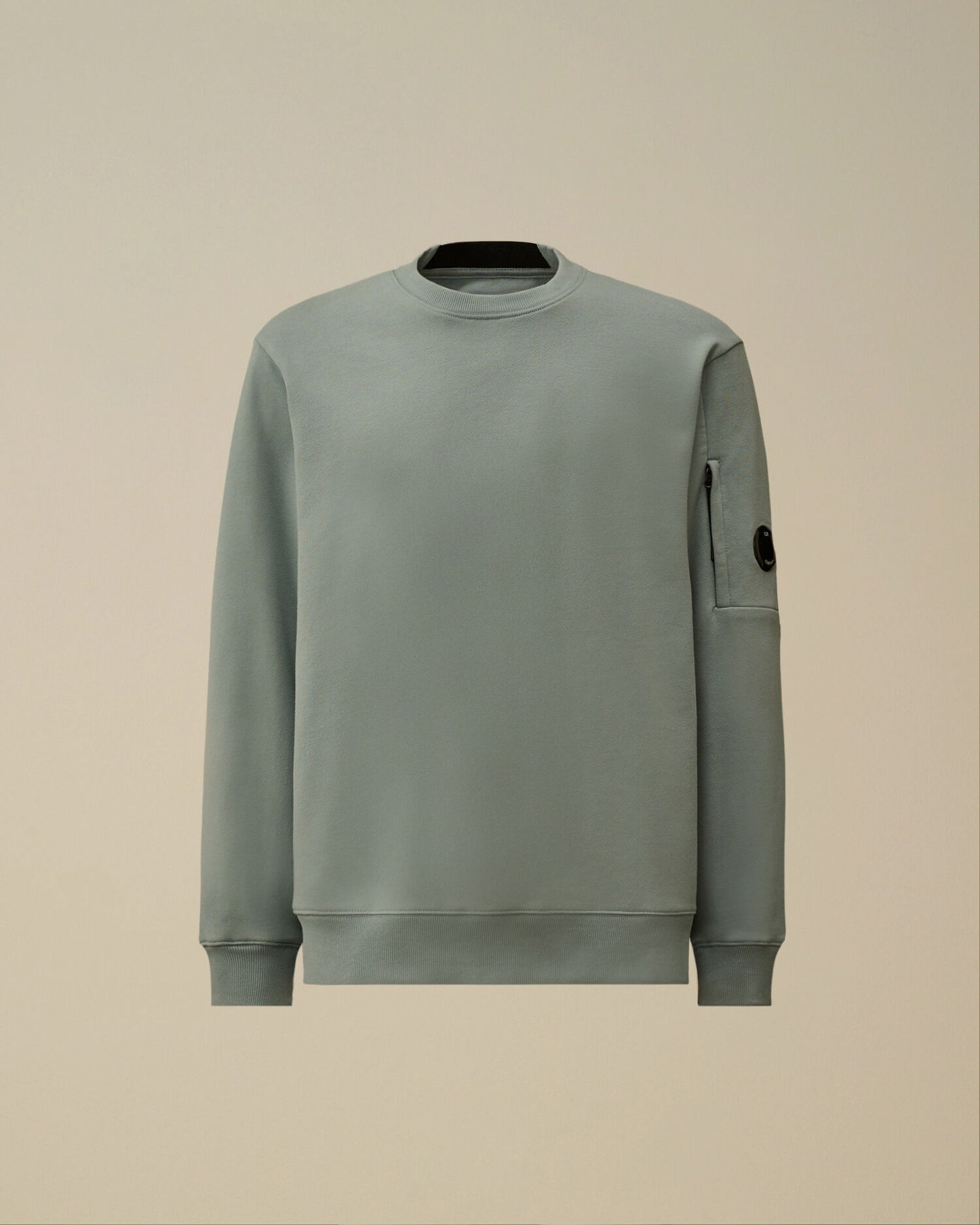 Diagonal Raised Fleece Crewneck Lens Sweatshirt, SILVER BLUE