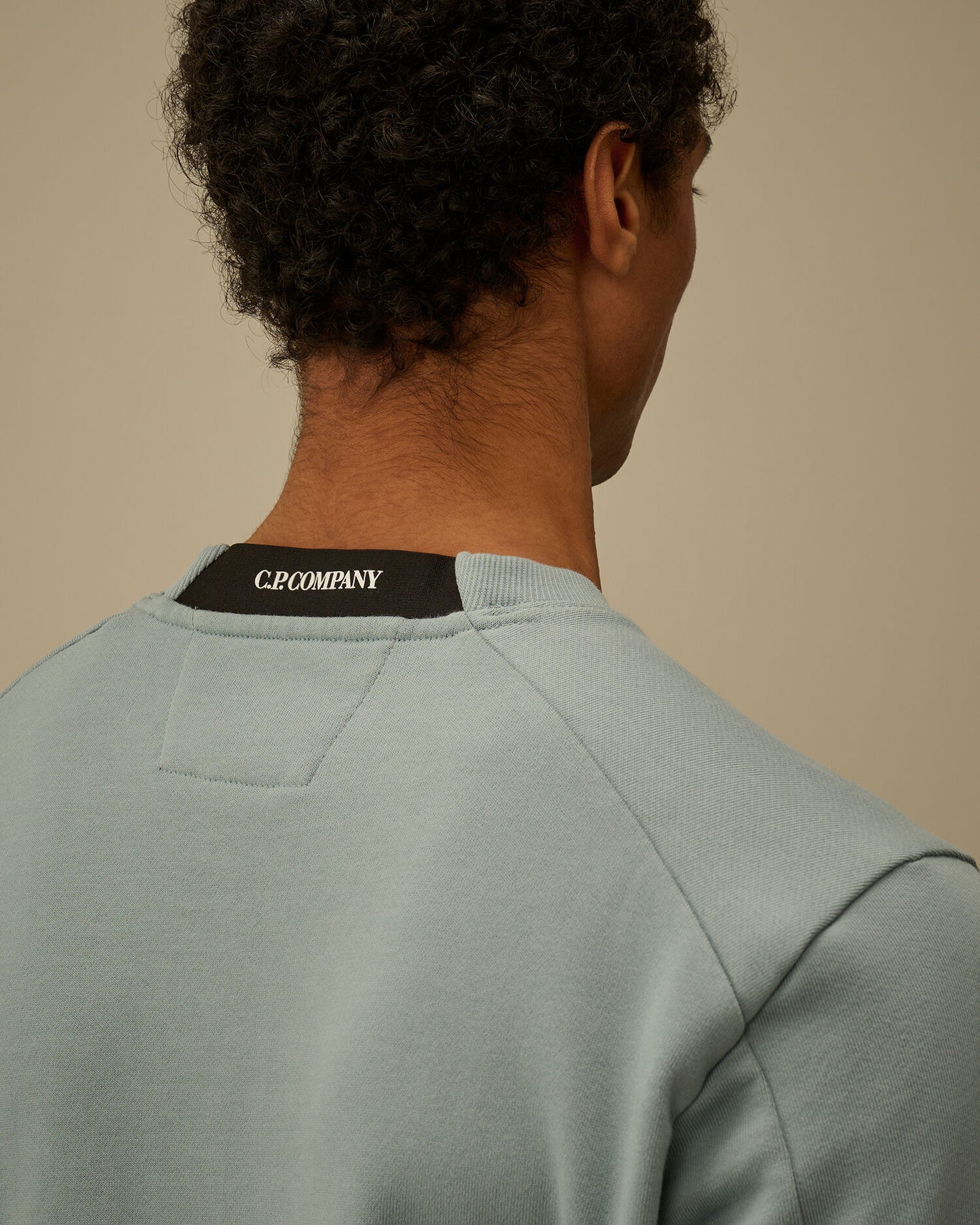 Diagonal Raised Fleece Crewneck Lens Sweatshirt, SILVER BLUE