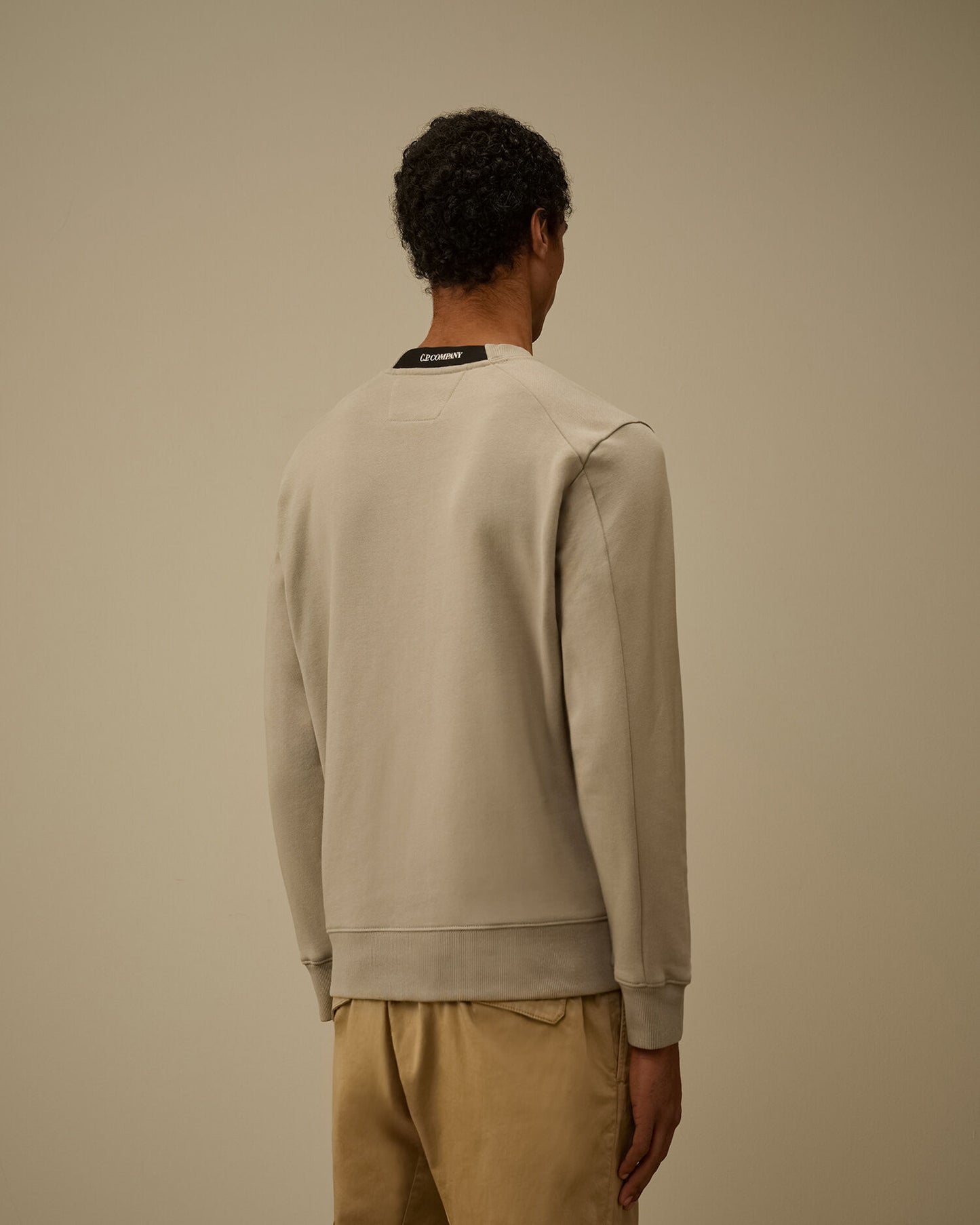 Diagonal Raised Fleece Crewneck Lens Sweatshirt, DOVE - GREY