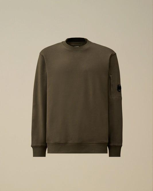 Diagonal Raised Fleece Crewneck Lens Sweatshirt, GUNMETAL - GREY
