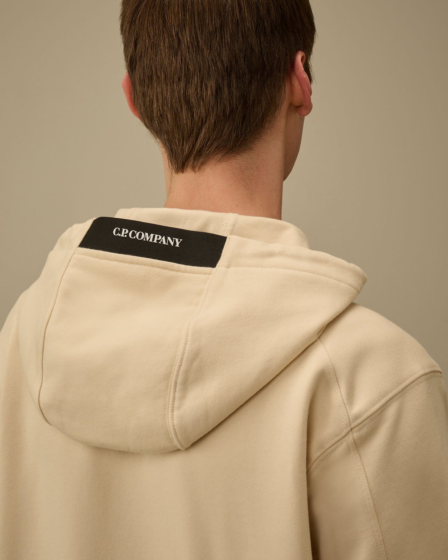Diagonal Raised Fleece Hooded Lens Sweatshirt, FROZEN DEW - WHITE