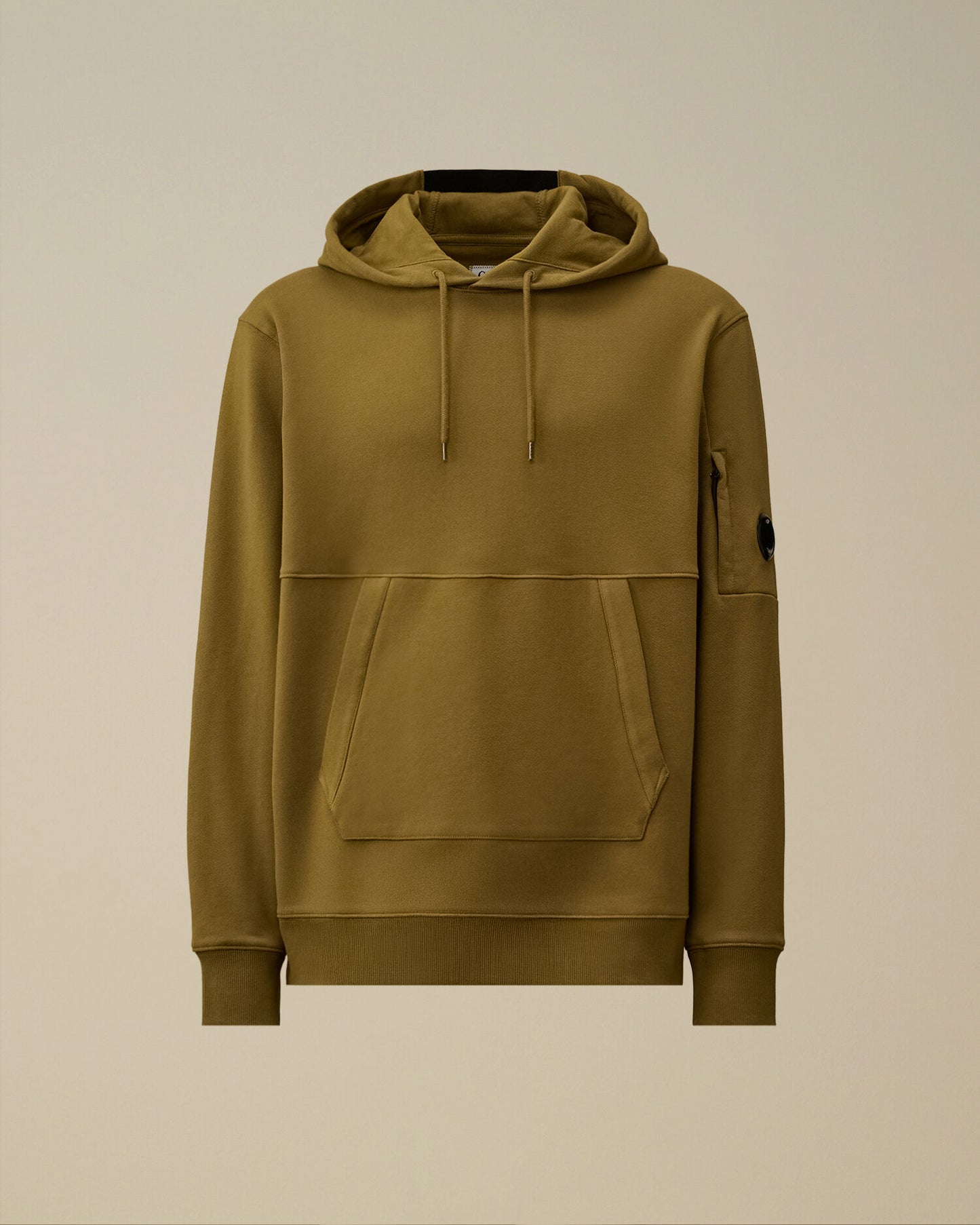 Diagonal Raised Fleece Hooded Lens Sweatshirt, DRIED HERB - GREEN