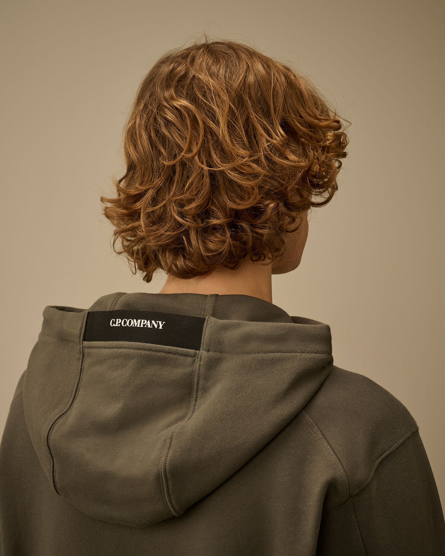 Diagonal Raised Fleece Hooded Lens Sweatshirt, GUNMETAL - GREY