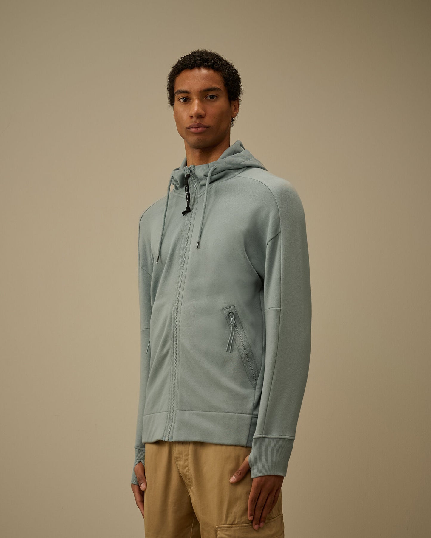Diagonal Raised Fleece Goggle Sweatshirt, SILVER BLUE