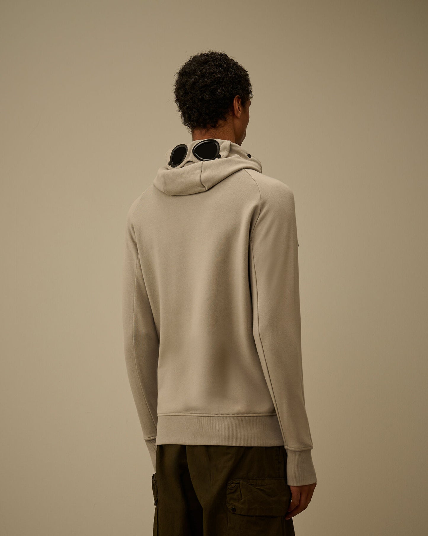 Diagonal Raised Fleece Goggle Sweatshirt, DOVE - GREY