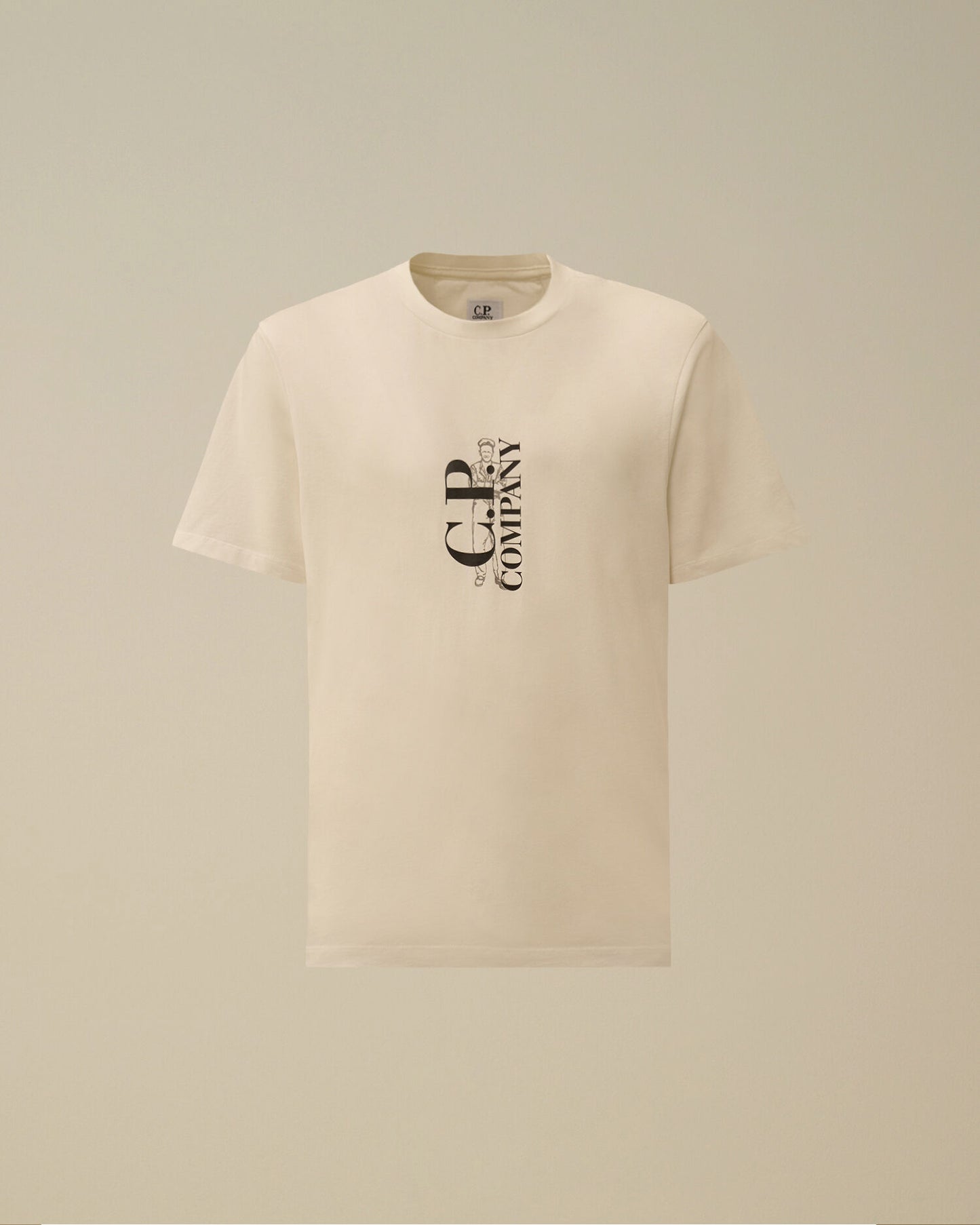30/1 Jersey Short Sleeve Printed T-Shirt, GAUZE WHITE