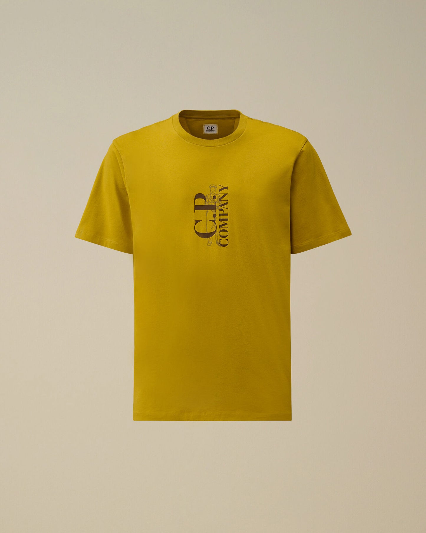 30/1 Jersey Short Sleeve Printed T-Shirt, ANTIQUE MOSS -YELLOW