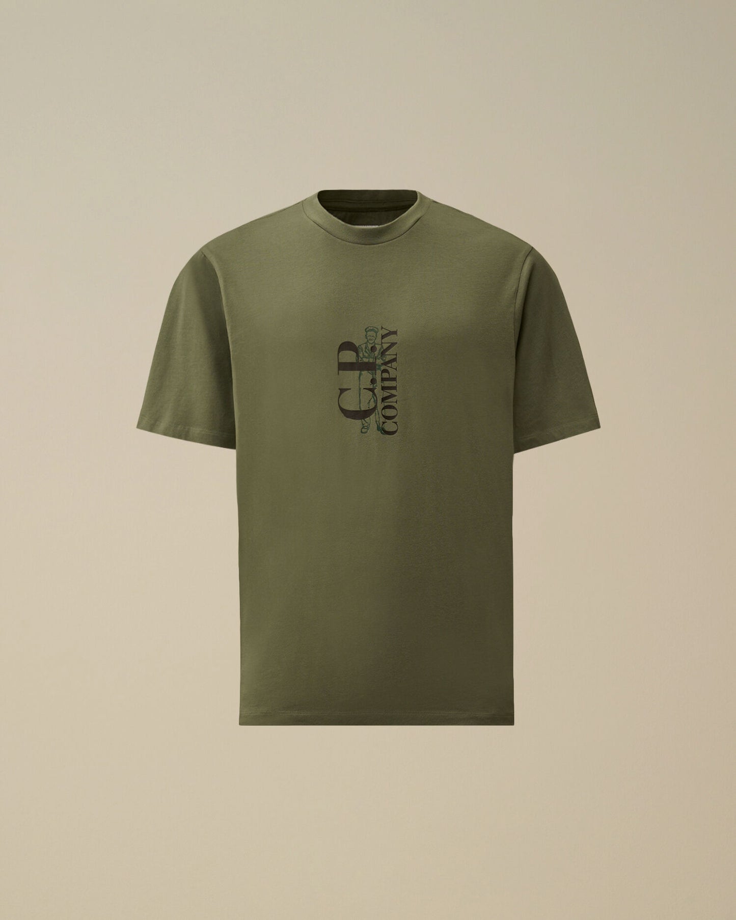 30/1 Jersey Short Sleeve Printed T-Shirt, LAUREL WREATH - GREEN