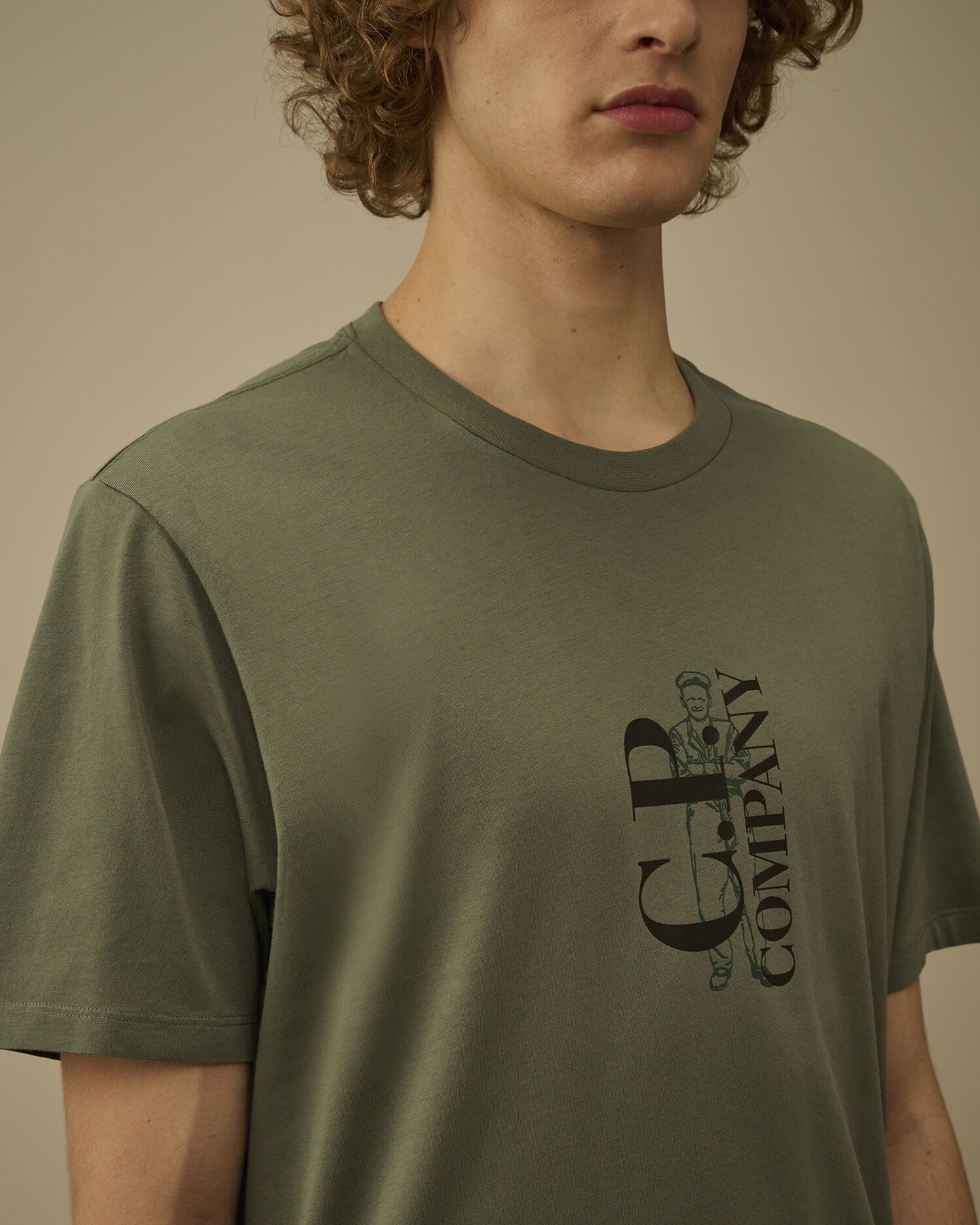 30/1 Jersey Short Sleeve Printed T-Shirt, LAUREL WREATH - GREEN