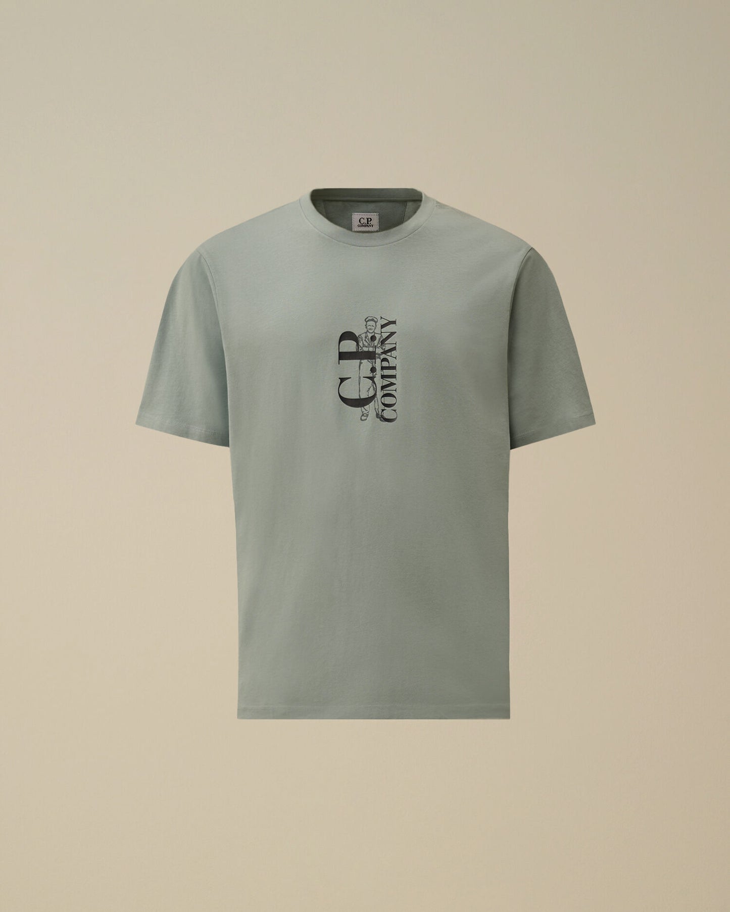 30/1 Jersey Short Sleeve Printed T-Shirt, SILVER BLUE