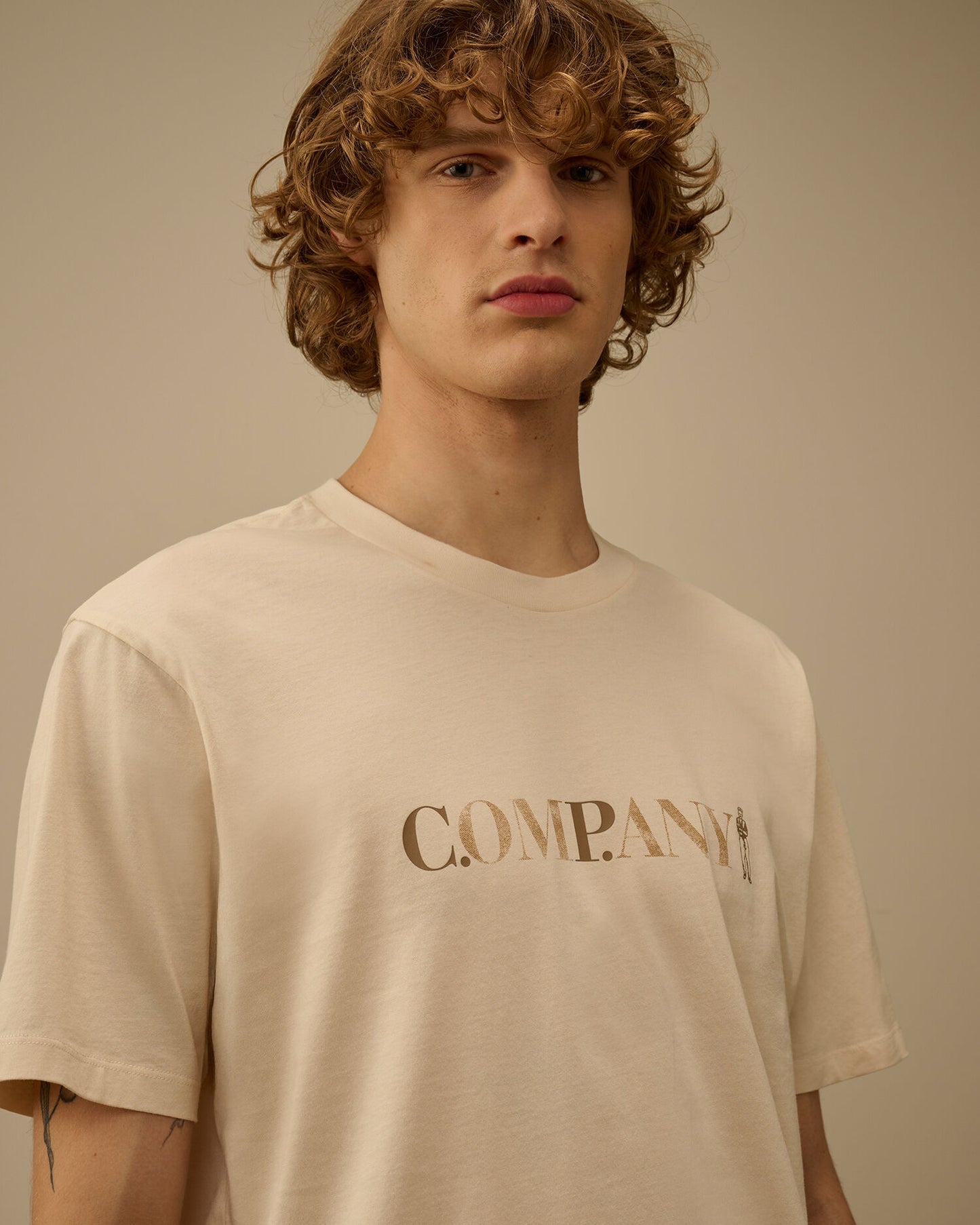 30/1 Jersey Short Sleeve Chest Logo T-Shirt, FROZEN DEW - WHITE