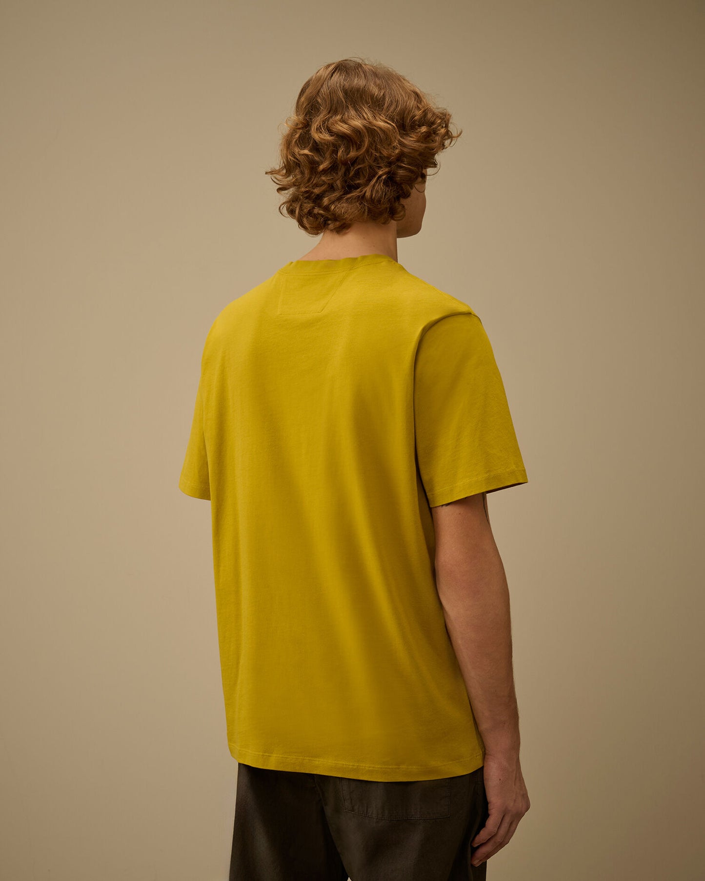 30/1 Jersey Short Sleeve Chest Logo T-Shirt, ANTIQUE MOSS -YELLOW