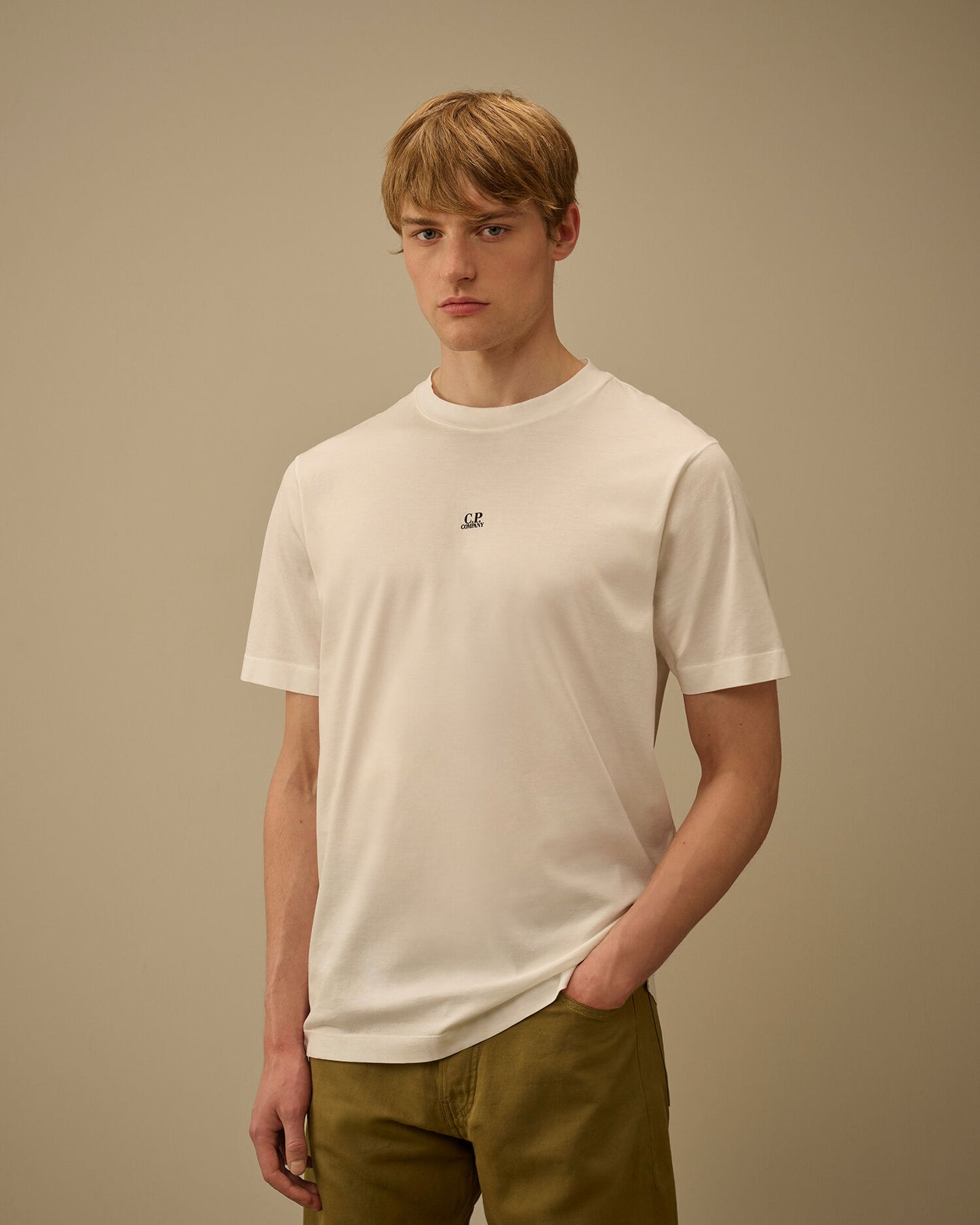 Mercerized Jersey 70/2 Gasato Short Sleeve T-Shirt, GAUZE WHITE