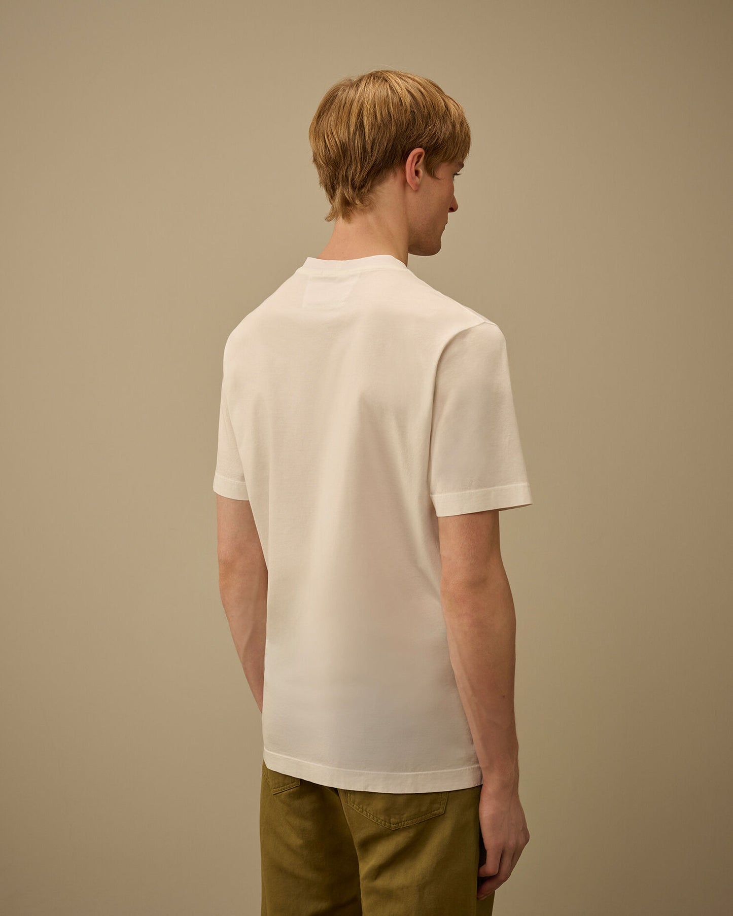 Mercerized Jersey 70/2 Gasato Short Sleeve T-Shirt, GAUZE WHITE