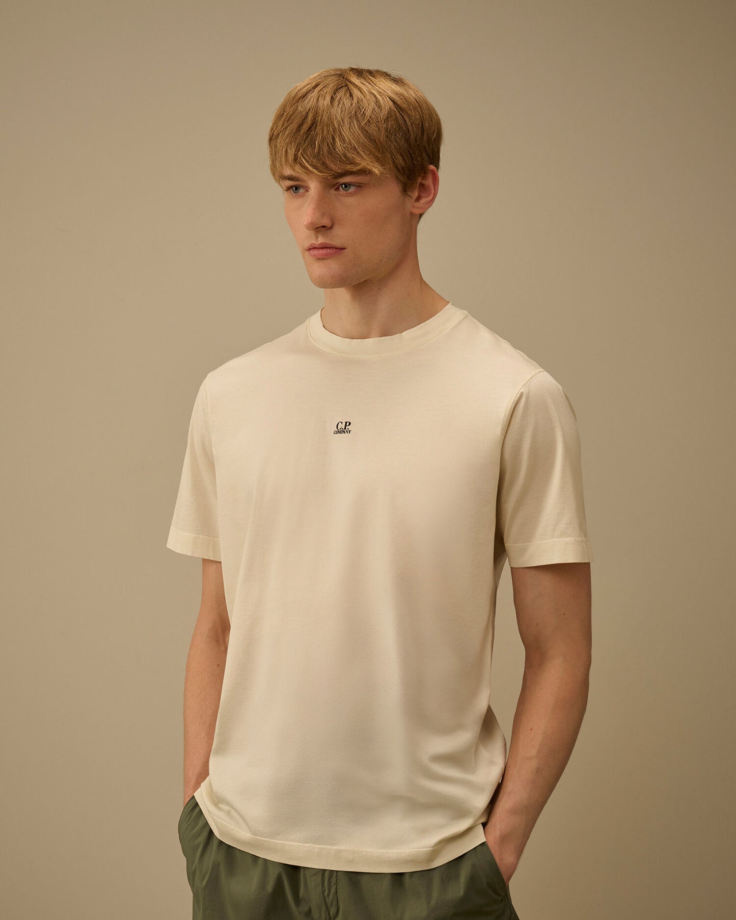 Mercerized Jersey 70/2 Gasato Short Sleeve T-Shirt, FROZEN DEW - WHITE