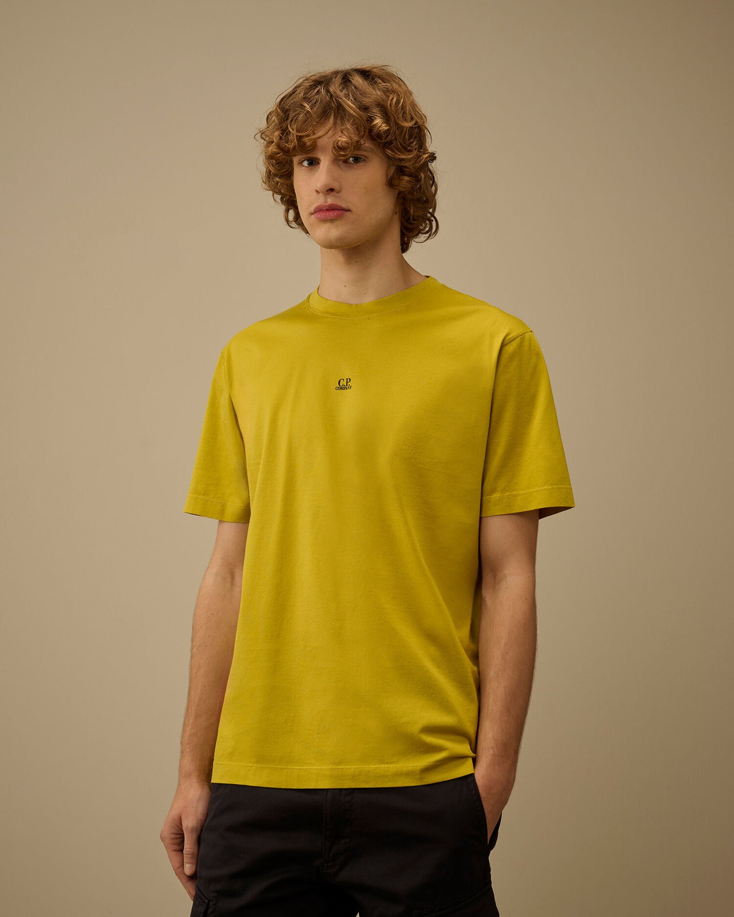 Mercerized Jersey 70/2 Gasato Short Sleeve T-Shirt, ANTIQUE MOSS -YELLOW