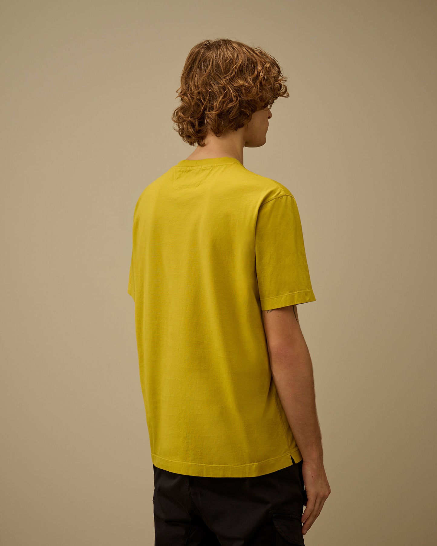 Mercerized Jersey 70/2 Gasato Short Sleeve T-Shirt, ANTIQUE MOSS -YELLOW