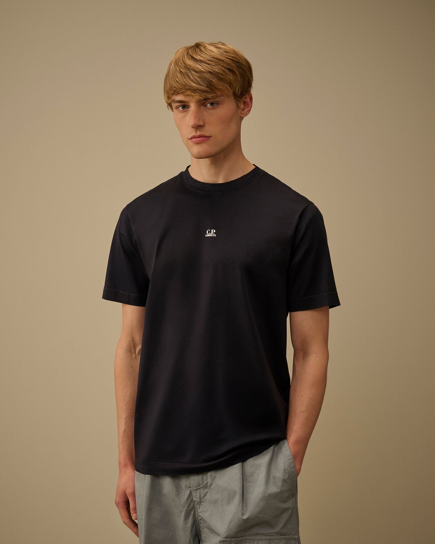 Mercerized Jersey 70/2 Gasato Short Sleeve T-Shirt, TOTAL ECLIPSE - BLUE