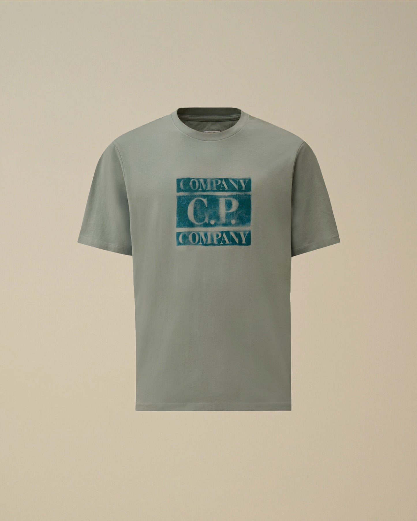 30/1 Jersey Short Sleeve Faded Logo T-Shirt, SILVER BLUE
