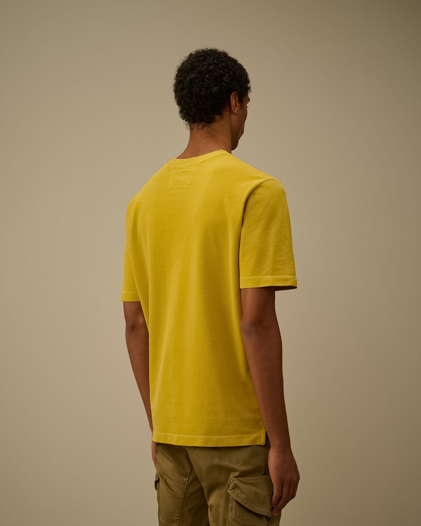 24/1 Piquet Pigment Dyed Short Sleeve T-Shirt, ANTIQUE MOSS -YELLOW