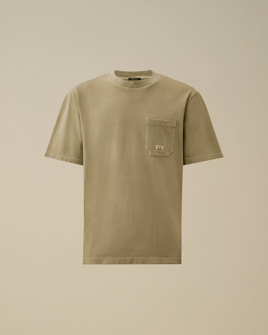 24/1 Piquet Pigment Dyed Short Sleeve T-Shirt, MOSS GRAY - GREEN