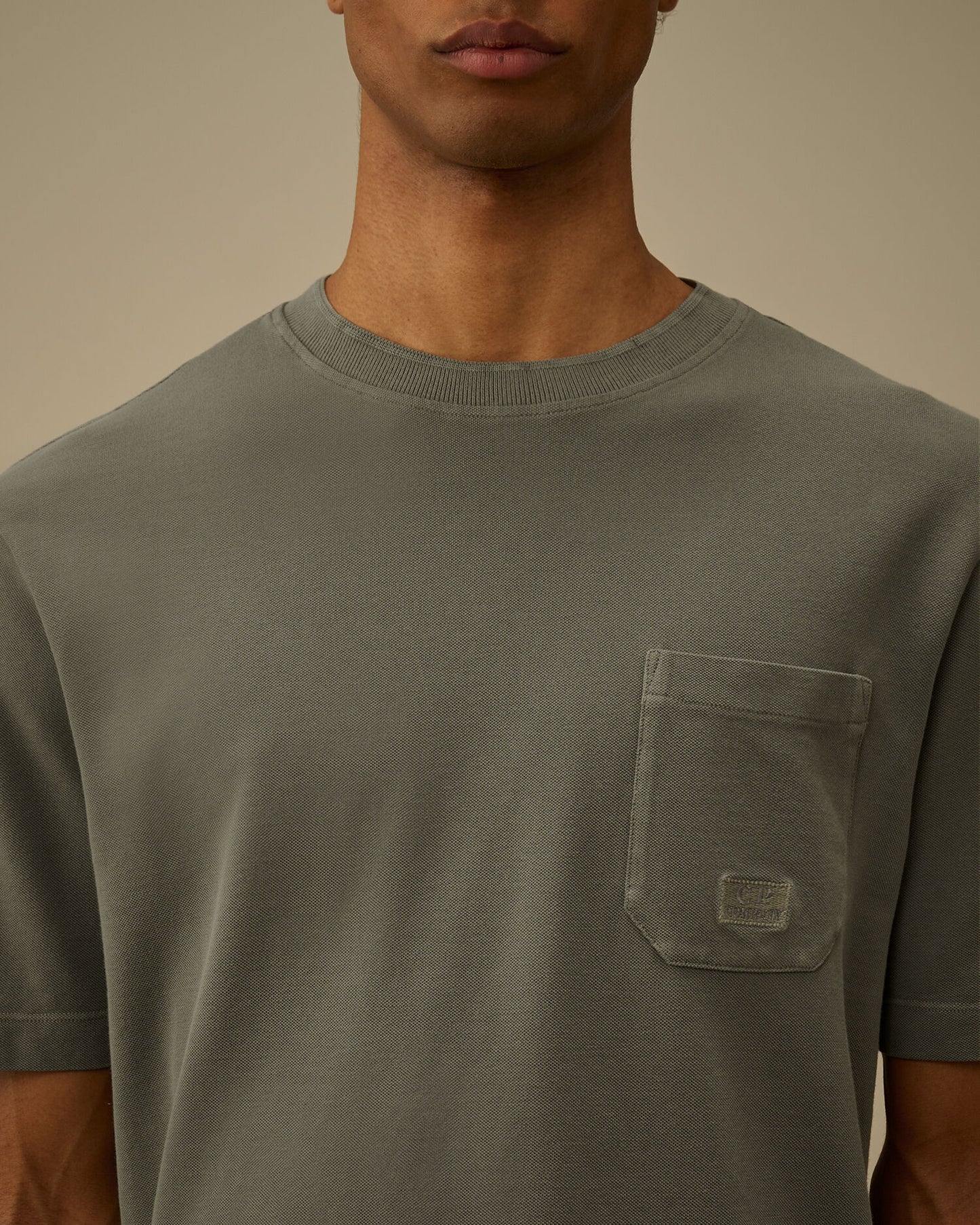 24/1 Piquet Pigment Dyed Short Sleeve T-Shirt, GUNMETAL - GREY