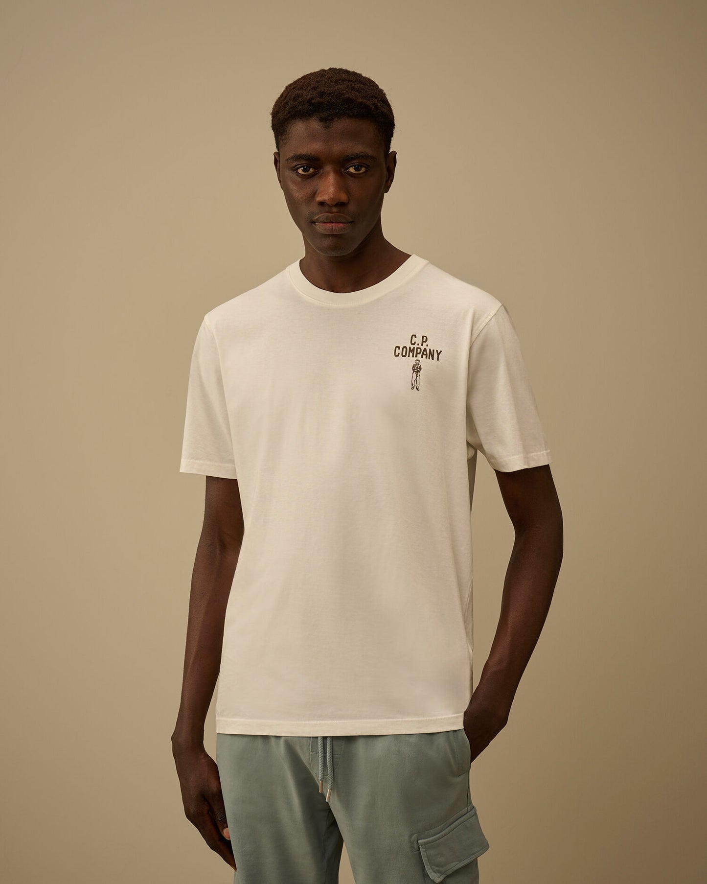 30/1 Jersey Short Sleeve British Sailor T-Shirt, GAUZE WHITE