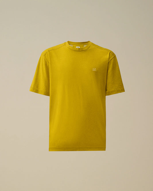 20/1 Jersey Plated Logo T-Shirt, ANTIQUE MOSS -YELLOW