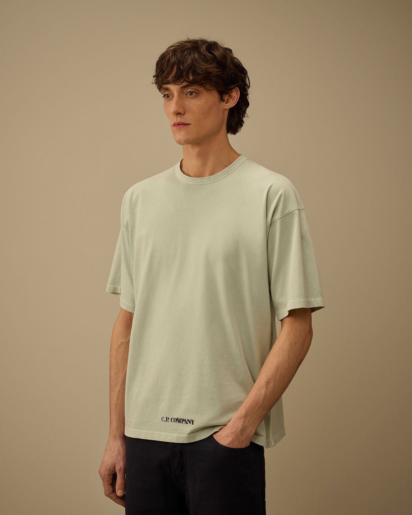 1020 Jersey Short Sleeve Stencil T-Shirt, MISTY BLUE
