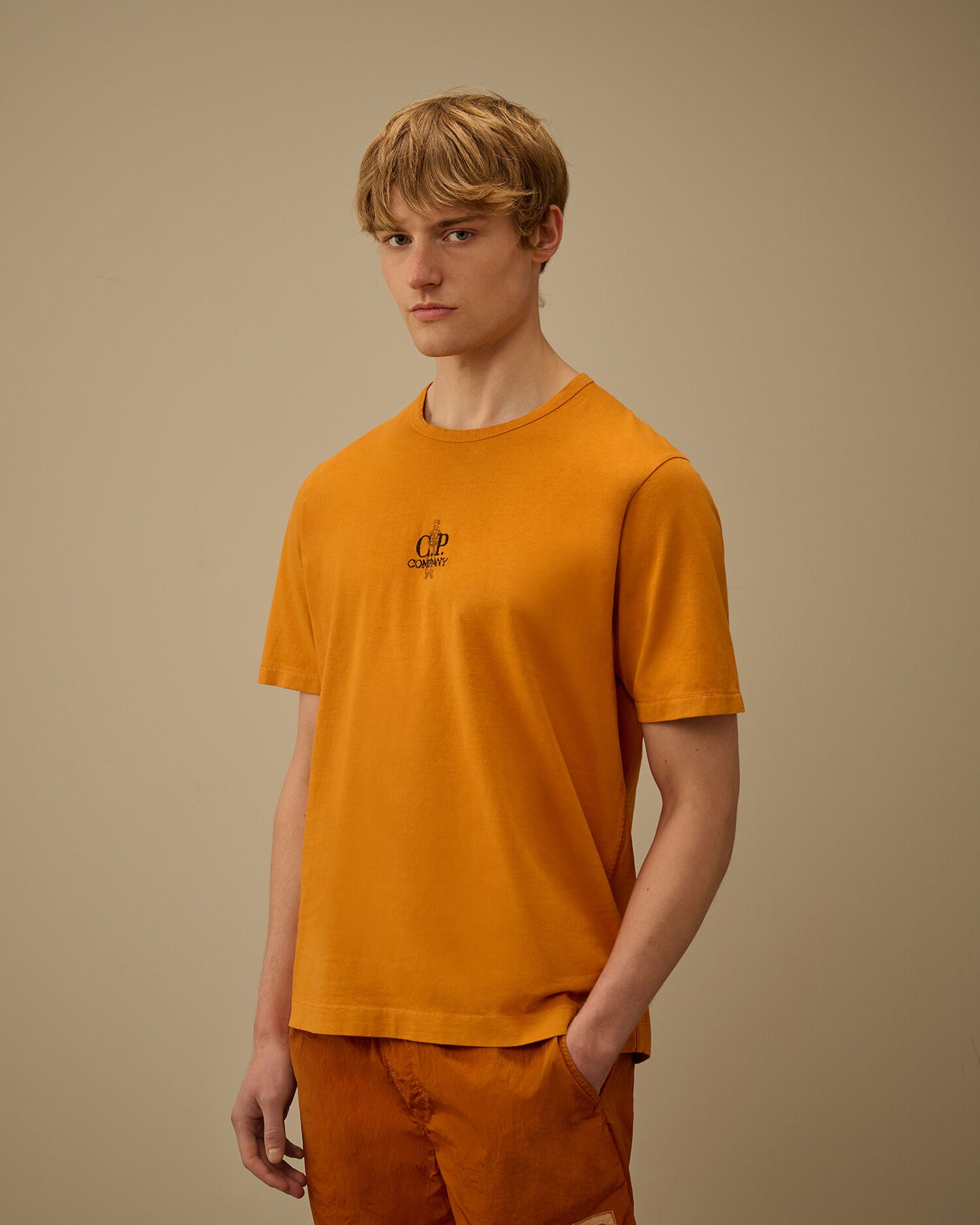 1020 Jersey Short Sleeve Embroidery T-Shirt, DESERT SUN - ORANGE