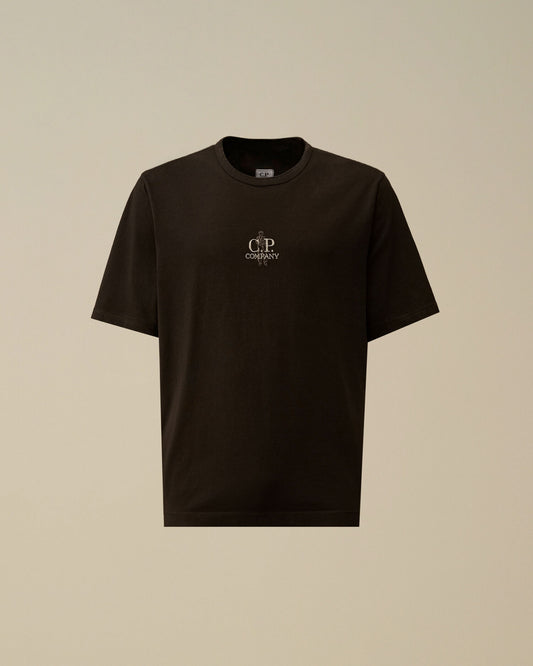 1020 Jersey Short Sleeve Embroidery T-Shirt, BLACK